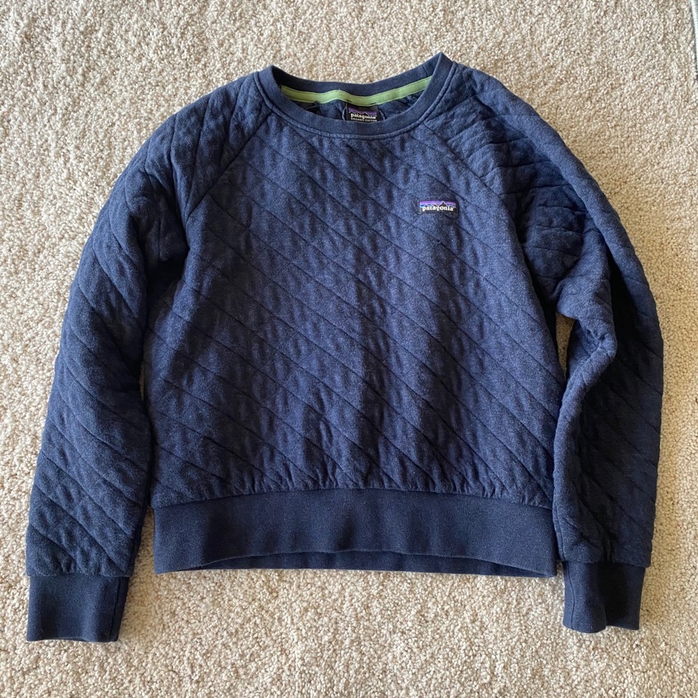 Patagonia organic cotton quilted crew